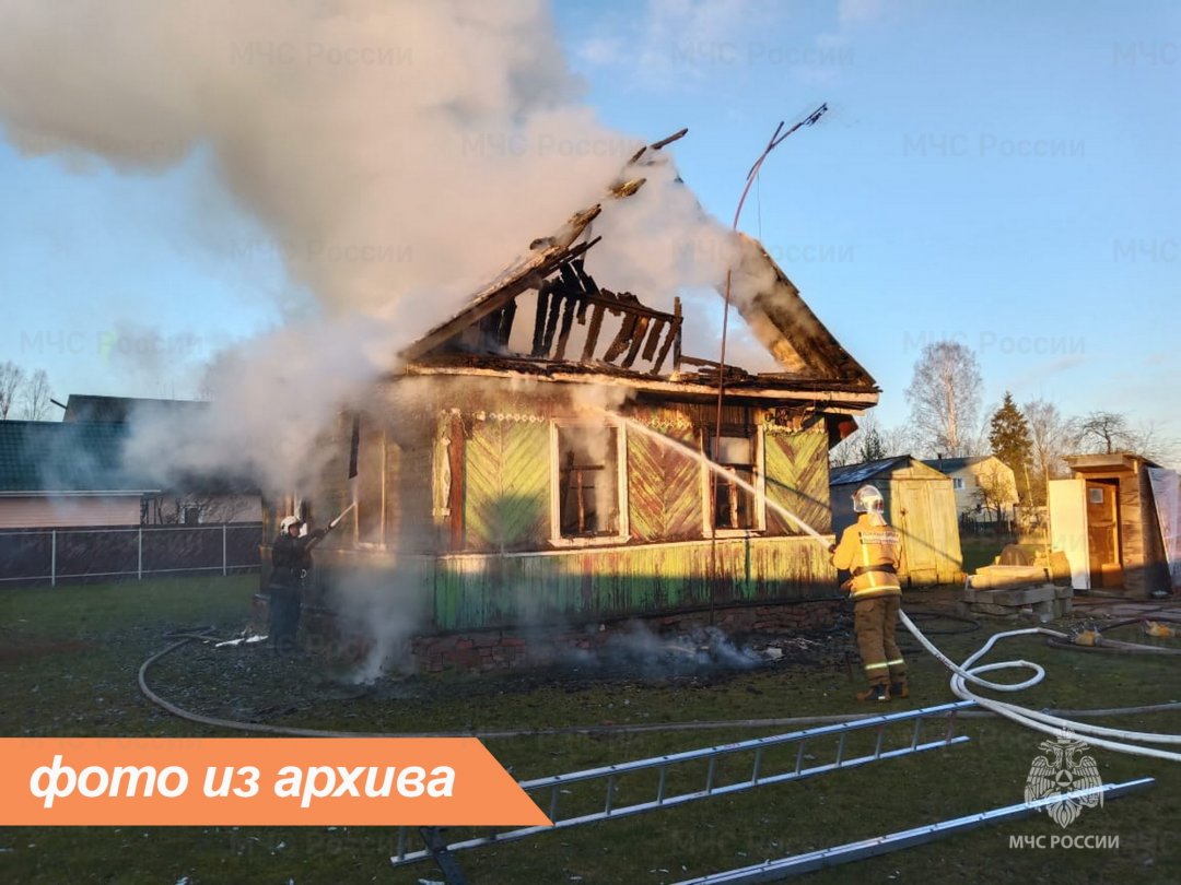 Пожарно-спасательное подразделение Ленинградской области ликвидировало пожар в Кингисеппском районе